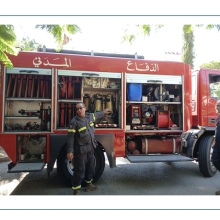 Démonstration des pompiers